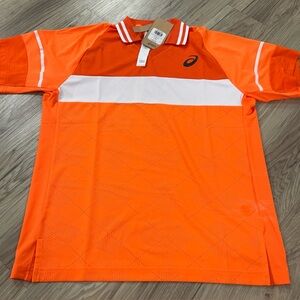 Asics Match Actibreeze Polo Collared Shirt Orange Men’s Size Large 2041A283 $83